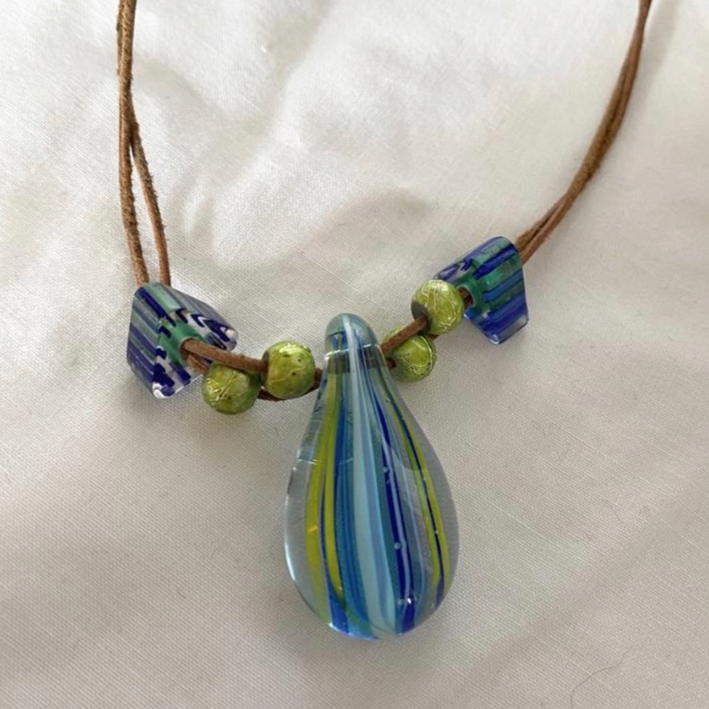 ❤️blown glass pendant necklace